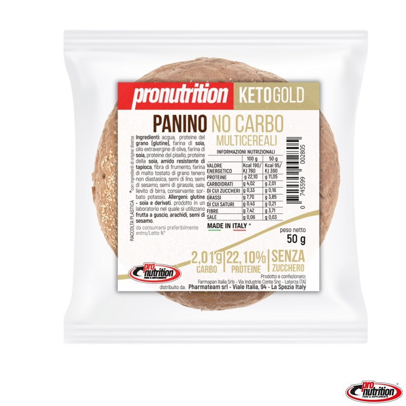 PANINO KETO NOCARBO 50g - Pro Nutrition